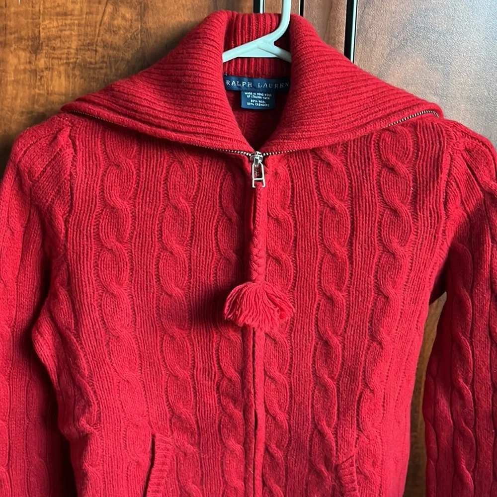 Women's Ralph Lauren Wool & Cashmere Sweater / Red / Size S - Picture 4 of 16